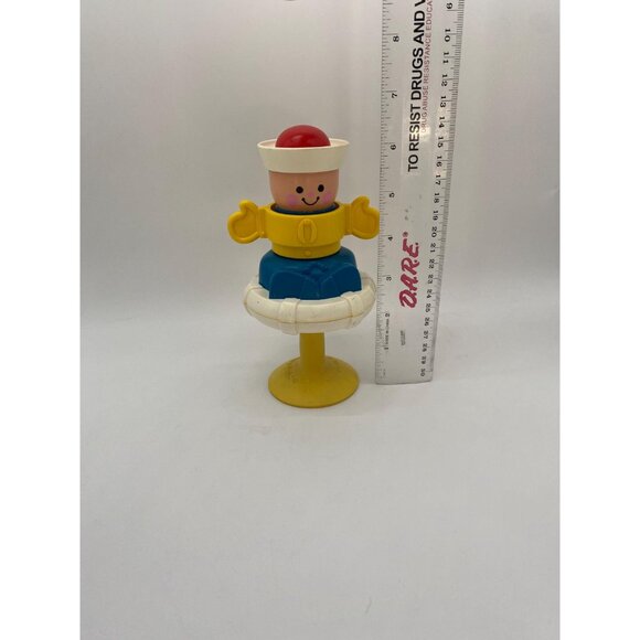 1984 Fisher Price Squeak and Peek Sailor Suction Cup Toy #415 - Picture 2 of 8